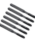 Heavy Duty No Nonsense M5x0.8 Spiral Point Metric Taps 6 Piece Kit in high speed steel with hex heads.