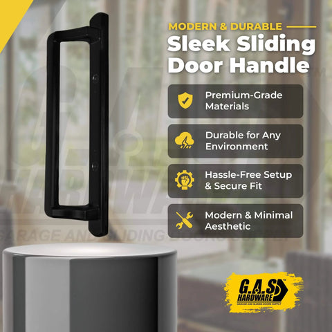 10 Inch Sliding Door Interior Handle With Thumb Latch Lever And Screws, Easy Drop In Replacement Patio Door Handle