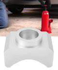 Garage Ready Portable Axle Lifting Saddle Adapter For Hydraulic Jacks Heavy Duty Billet Aluminum Jack Adapter in use with hydraulic jack