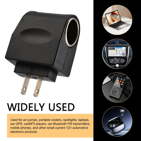 220V To 12V AC DC Converter Wall Outlet Cigarette Lighter Adapter Built Tough No Sweat plug and play voltage step down module for car.