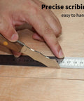 Heavy Duty Long Neck Marking Knife For Woodworking Features A Razor Thin Precision Blade And Dual Groove Handle used for precise scribing on wood.