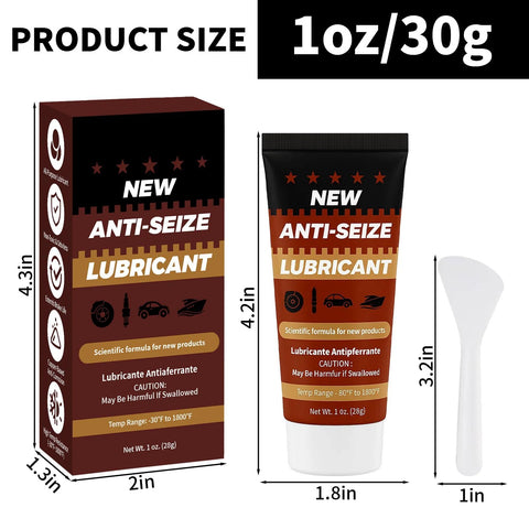 Packaging of 1oz copper anti-seize brake lubricant with applicator