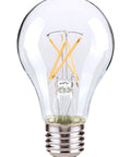 Clear Finish A19 LED Light Bulb 3000K Warm White 120V Damp Rated Indoor Use Pear Shaped Medium Base 4 Pack Energy Saving Lamps Home Lighting Ideal For Living Room And Bedroom Lamps Ceiling Fixtures No Flicker Soft Glow Energy Efficient LED