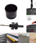 2 Inch Desk Grommet And Hole Saw Kit 5 Pack showing bi-metal hole saw with drill bits for cable organization.