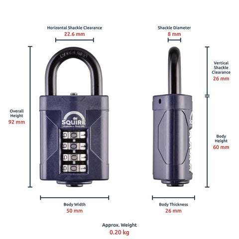 Beefy 4 Wheel Combination Padlock With Hardened Steel Shackle And Alloy Lock Body Weatherproof For Home Shed Gate Boat Garage