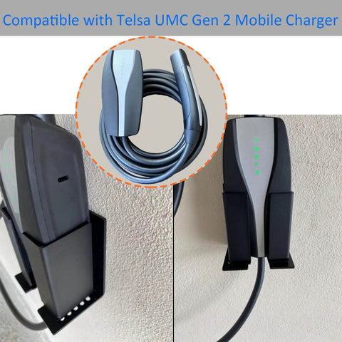 Solid Metal EV Charger Wall Mount Holder Adjustable Universal Electric Vehicle Charging Box Organizer Cord Rack with mobile charger