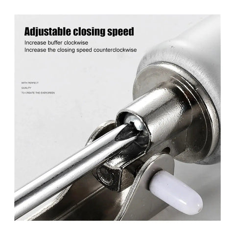 Close-up of Built To Last Aluminum Alloy Automatic Door Closer With Adjustable Buffer Force For Up To 35 Kg Doors showing mechanism