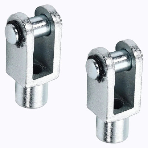 Air Cylinder Rod Clevis End Y Connector Kit, 2 Pieces, 78mm Length, M16x1.5 Female Thread, Iron Construction, Heavy Duty and Quick Install, Plug and Play Fit for Pneumatic Cylinders, Durable and Reliable. Two iron clevis ends