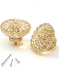 Gorgeous Champagne Gold Crystal Floral Cabinet Knobs One And Three Eighths Inch Drawer Pulls 2 Pack Vintage Faceted Flower Knobs For Cabinets