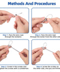Hand using Beefy Heavy Duty Stainless Steel Wire Rope Clip Clamp Kit With Aluminum Crimping Loop Sleeves step by step.