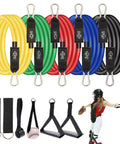 Pro Grade Baseball Resistance Bands Set With Interchangeable Grips For Arm Strength And Pitching Training Game Ready Includes 5 Resistance Levels Door Anchor Handles Ankle Straps Baseball Strap Carry Bag And Training Manual