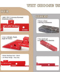 Top Tier Dead Nuts Precise 8 Piece 6061 T6 Aluminum Setup Blocks Pro Grade Woodworking Gauge Set with bolder markings.
