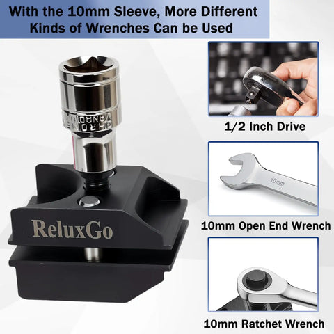 Universal Suspension Strut Split Hub And Steering Knuckle Spreader Tool for VW Audi BMW with 10mm sleeve and wrench attachments