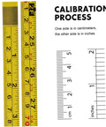 Peel And Stick Measuring Tape Ruler With Double Scale Metric And Imperial Marks Solid For Router Tables And Craft Tasks Clear Numbers showing calibration process