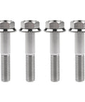 Titanium DIN6921 Flange Head Bolts M8x40mm Pack of 4 Grade 5 6Al-4V Titanium Alloy front view