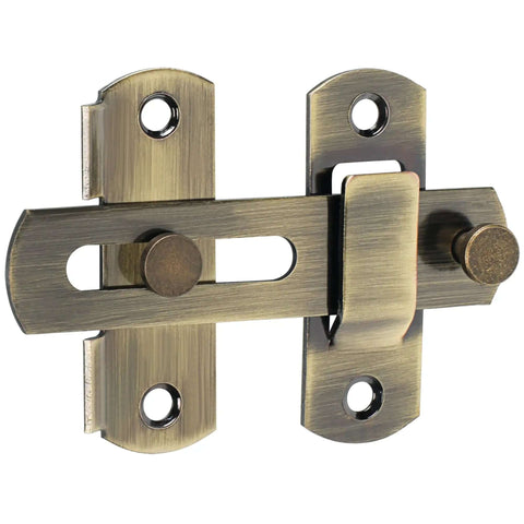 4 Inch Flip Gate Latch For Barn Doors And Wood Fences Tough As Nails Heavy Duty Stainless Steel With Bronze Finish - Side View MS9001 Q