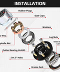 Heavy Duty 3500Lbs Trailer Hub Kit With 5 Bolt 4.5 Inch Hubs Premium 5 Lug Fits Spindles From 1 Inch Up To 1-3/8 Inch item parts diagram.