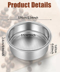 Two Pack 51mm Stainless Steel Espresso Filter Baskets For Portafilter Machines Pressurized Cup Filters For 1 Or 2 Cup Brews