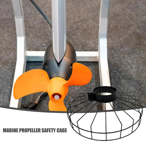 Outboard Prop Guard Shield With Stainless Steel Net Cage, Built To Last Marine Safety Cover For Boats And Motors, Hand Welded Build