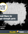 Milled Fiberglass Filler For Gel Coat And Auto Surface Repair, Pro Grade Glass Fiber Powder For Car Finish And Marine Repairs