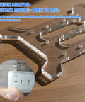 Premium Acrylic Cabinet Handle Template with scratch-resistant edge, shown with size detail, ideal for precise hardware installation