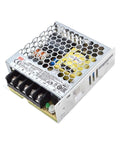Zero Drama 5V 10A 50W Switching Power Supply, Din rail mounted metal housing with honeycomb design.
