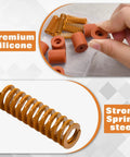3D Printer Heatbed Leveling Kit With Silicone Bed Mounts And Anti Rust Springs, 18mm And 16mm Posts, 16 Pieces, Heat Resistant Buffers displayed