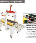 Intsumai Auto Tape Case Sealer Box Carton Packing Machine Adjustable Width Height 3.15 To 11.8 Inches Continuous Tape Dispenser with rubber belt.