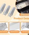 Replacement Burner And Heat Plate Kit For Classic 360 Three Burner Gas Grill Easy Install And Durable Stainless Plates