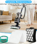 Must Have Replacement Filter Kit For Shark Lift Away Upright Vacuums With DuoClean Detect Include 2 HEPA Filters 4 Foam And Felt And 4 Odor Neutralizer Cartridges For LA802 LA702 LA742 LA555 LA701 LA700 LA486 shown with vacuum and filters
