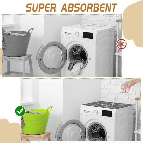 Heavy Duty Washer And Dryer Top Covers Non Slip Protector Mats For Laundry Room Thickened Dust Proof And Quick Dry 26.8 By 26.8 Inch on appliance