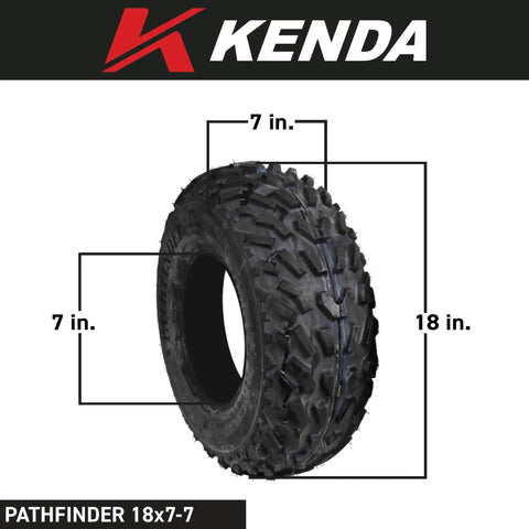 Pathfinder K530 Front Off Road Tire For 4x4 ATVs UTVs And Go Karts 18x7-7 2 Ply All Terrain Tire With Rugged Traction
