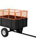 Beefy Heavy Duty Utility Trailer 750 Lbs Capacity With 17 Cu Ft Bed And Removable Sides, All Terrain Pneumatic Tires