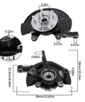 Front Passenger Side Steering Knuckle And Wheel Hub Bearing Replacement For Honda CRV 2007 2008 2009 With Heavy Duty Fit Direct Bolt On