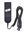 Recliner Remote Hand Control With 2 Button 5 Pin For Electric Power Lift Chairs, compatible remote with coiled cable and 90-degree plug.
