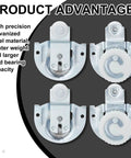 8 Pack Sliding Closet Door Rollers Kit For Wardrobe Cabinets With Hangers And Knob Adjustable Hooks, includes four rollers