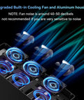 No Sweat Storage Beast 10 Bay Aluminum Desktop Raid Enclosure With Active Cooling Fan showing four cooling fans in action.