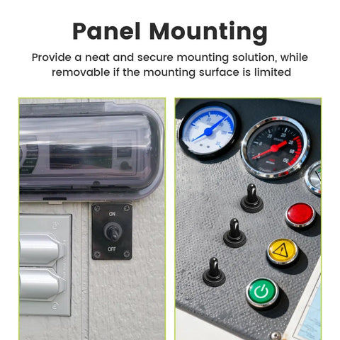 Panel-mounted waterproof toggle switch 12V DC 30A heavy duty 2 pin SPST on off for car marine applications