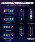Dope Colorful Importable Picture LED Sign 27 Inch By 5 Inch USB 5V Full Color Display With Bluetooth App Control LED board flip modes