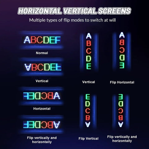 Dope Colorful Importable Picture LED Sign 27 Inch By 5 Inch USB 5V Full Color Display With Bluetooth App Control LED board flip modes