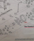 Exploded view of Hardened Steel Ring Gear And Planetary Gear Set For Traxxas UDR Unlimited Desert Racer 1 To 7 Scale