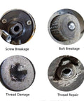 Ultimate High Hardness Broken Screw Removal Kit With Long Drill Holders For Super Fast Extracting Damaged Bolts In Home Repair And Auto Work Using Hss Steel Tools That Make Your Job A Breeze, screw and bolt damage examples