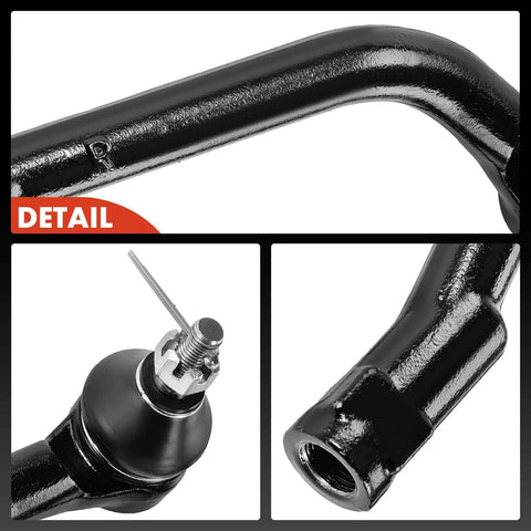 Front Outer Tie Rod End Fits Hyundai Sonata Tucson Azera And Kia Sportage Optima Replacement Steering Tie Rod For 2011 2012 2013 2014 2015 2016 2017 Models Durable Performance For Your Ride, black steel detail
