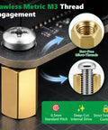 696 Piece M3 Motherboard Standoffs And Spacers Kit With Brass Standoffs And Nylon Spacers For Pro Grade Rigidity And Electrical Insulation Plus Hex Screws And Nuts Set, brass M3 standoff close-up