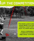 Golfer using Swami Launch Master Pro Golf Launch Monitor With Doppler Radar Real Time Swing And Ball Data Suite on course