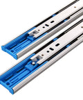16 Inch Soft Close Drawer Slides, Heavy Duty Side Mount Cabinet Glides With Ball Bearing, 110Lb Capacity, 3-Fold Full Extension