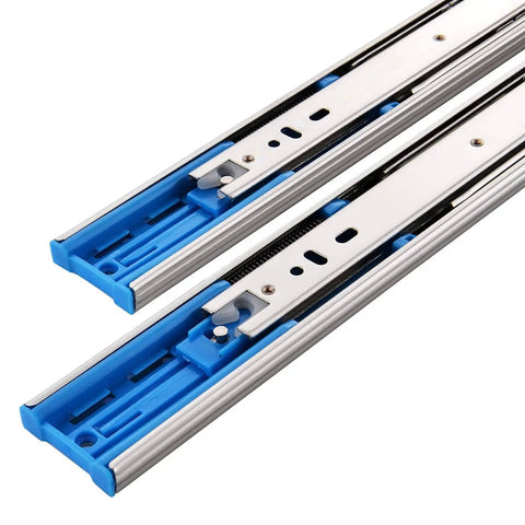 16 Inch Soft Close Drawer Slides, Heavy Duty Side Mount Cabinet Glides With Ball Bearing, 110Lb Capacity, 3-Fold Full Extension