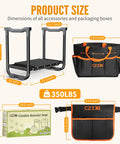 Garden Kneeler And Seat With Wider Thick Pad, Heavy Duty Gardening Stool and Tool Pouch dimensions and weight details