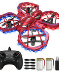 Mini Drone For Kids Beginners Toss To Go RC Quadcopter With LED Lights Two Batteries Headless Mode 3 Speed Settings 3D Flips