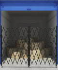 Heavy Duty Folding Security Gate Lock It Down And Keep Your Spot Safe With This 63 Inch Tall By 118 Inch Wide Black Metal Wall Mount Gate featuring a diamond grille.